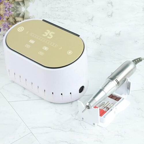 New Electric Nail Drill Machine Nail Care Tool Low noise High speed 35000RPM Professional File Nail Manicure Set