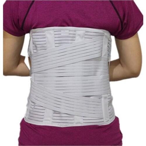Back brace for lumbar muscle strain, elastic waist support belt with aluminum bar