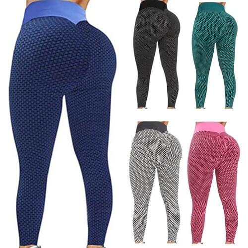 Seamless Fitness Women Yoga Leggings Push Up Gym Fitness High Waist Workout Leggings Breathable Push Up Textured Yoga Pants