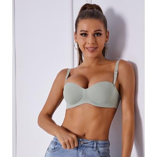 FINETOO Women Seamless Sexy Push Up Bra Woman Invisible Bras Underwear Lingerie Female Brassiere Bralette AB Cup Girl Bralette
