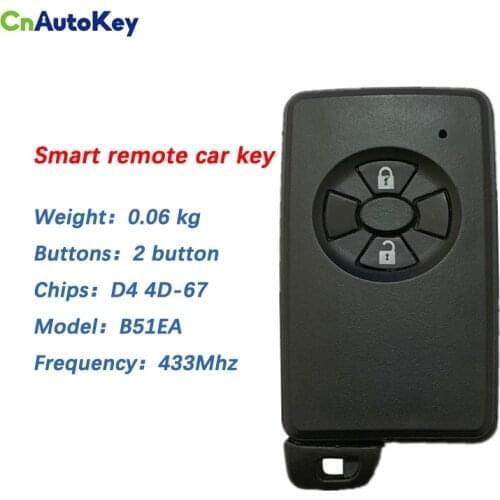 CN007188 Aftermarket 2 Button 433Mhz Toyota Corolla Auris Rav4 Yaris 2006+ Smart Key B51EA 0780 PCB P1 D4 4D-67 89904-52071