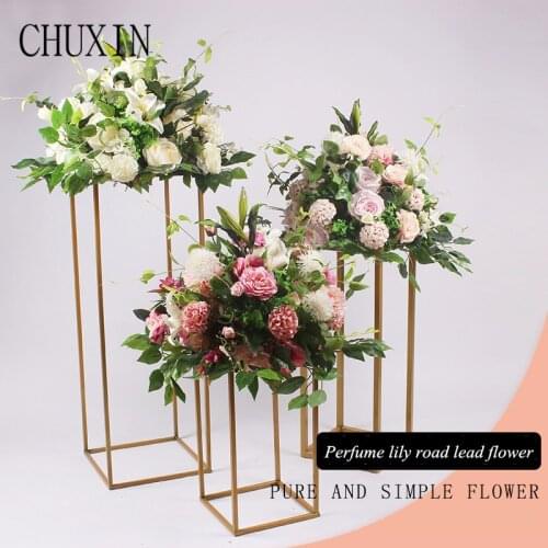 40cm Wedding road lead flower ball perfume lily artificial flowers silk wedding scene layout window T station party decoration