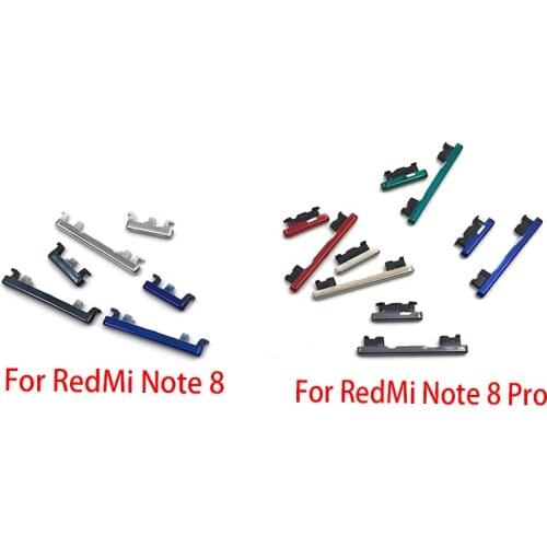 For Xiaomi Redmi Note 8 Pro SIde Volume Button + Power ON / OFF Buttton Key Set Replacement Part
