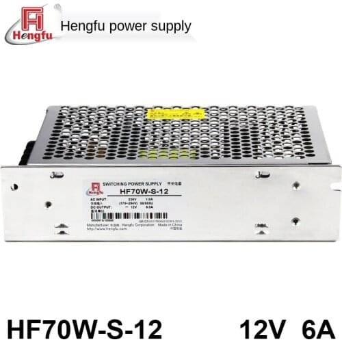 Factory Hengfu HF70W-S-12 Charger AC220V Transform DC12V 6A Single-Channel Output Current Switch Power Supply