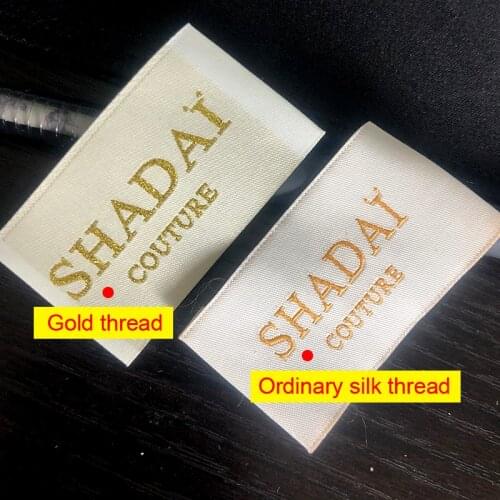 Customized Fabric Sewing Clothing Labels For Garment Brand Logo Woven Label With Personalized Name Clothes Tags For Dress