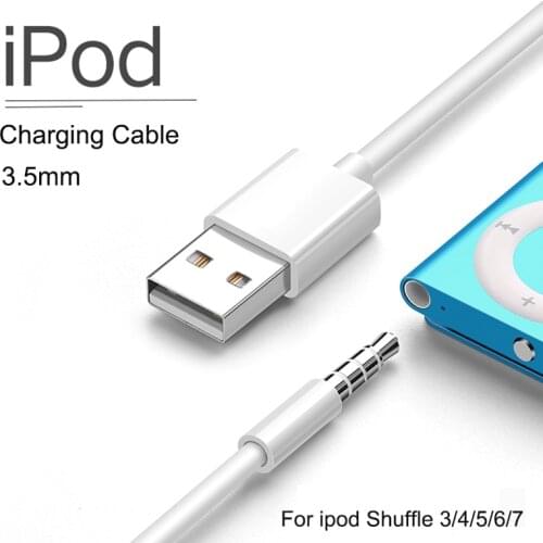 USB Charging Data Cable For Apple iPod For Shuffle USB to 3.5mm Jack Adapter Cable For MP3 MP4 Player Speaker Charger Cord Wire