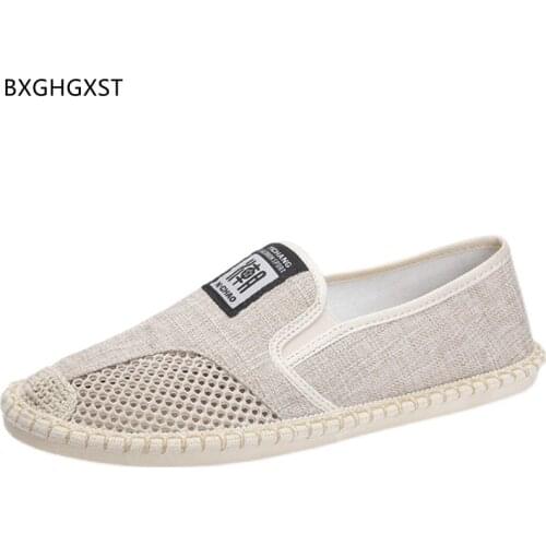 White Loafers Non-leather Casual Shoes Man Designer Black Flats Fisherman Shoes for Men 2021 Black Slip on Shoes Men Zapatillas