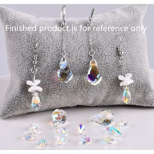 Min order 50pcs/lot color crystal water drop shape floating locket charms diy jewelry pendants accessory