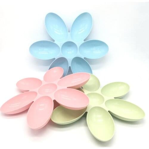 6 In 1 Dog Bowl Puppy Slow Feeder Dog Bowl Cat Water Bottle Flower Shape Cat Water Feeding Bowl Healthy Diet Dish Pet Supplies