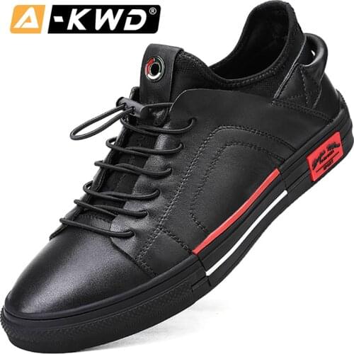 Fashion Black Man Schoes Slip-on Designer Trainers Genuine Leather Shoes Men Elastic Band Mens Shoes Casual Breath Herren Schuhe