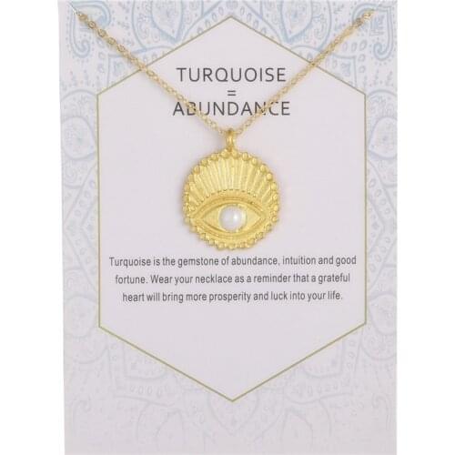 12pcs Fashion Jewelry abundance Pearl evil eye charm necklace For Women