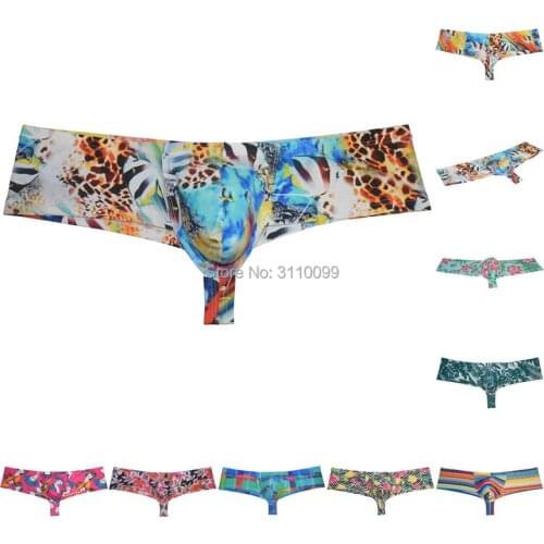 Polychrome Mens Cheek Boxers Enhancing Pouch Bikini Skimpy Trunks Underwear