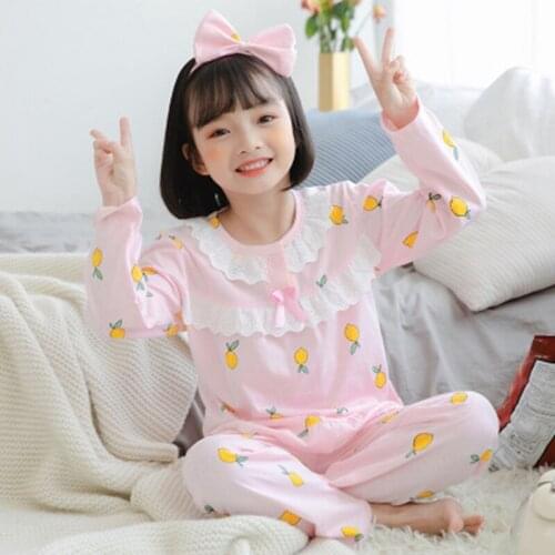 New Teens Kids Clothing Suits Big Girl Pajamas Sets Boys Cotton Sleepwear Full Sleeve Pyjamas Home Nightwear