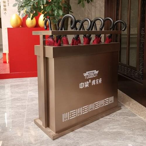 Office Cafe Furniture Commercial Umbrella Stands Wrought Iron Hotel Lobby Umbrella Rack Sales Department Storage Umbrella Bucket
