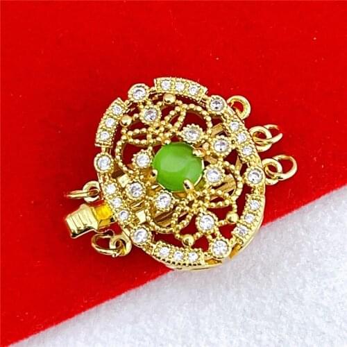 Wholesale DIY Natural Stones Beads Jewelry Making Accessories Silver/Gold/Rose Gold Metal Connector Clasps Findings