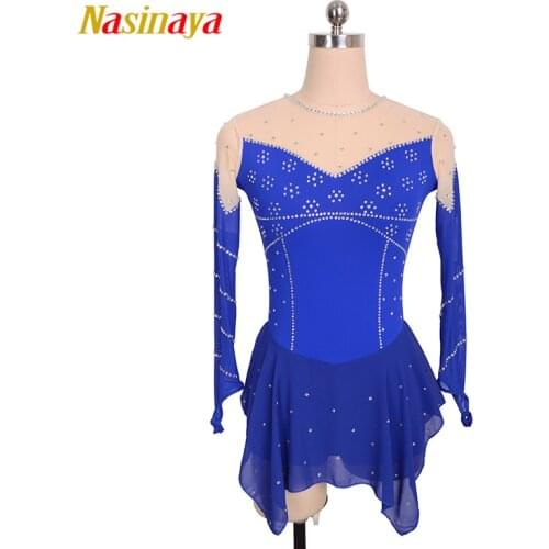 Nasinaya Figure Skating Dress Customized Competition Ice Skating Skirt for Girl Women Kids Gymnastics Performance