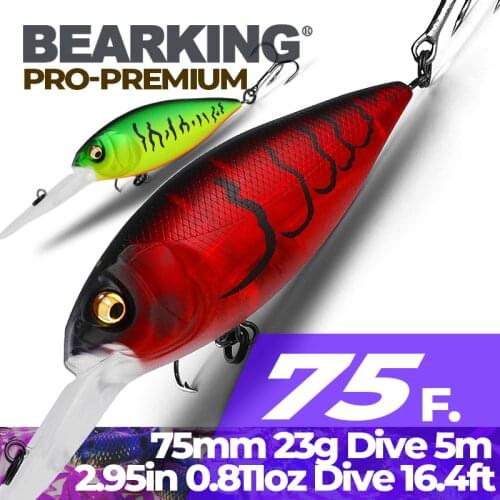 BEARKING 7.5cm 23g floating depth up to 5m Top artificial Fishing lures crank quality wobblers baits crankbaits fishing tackle