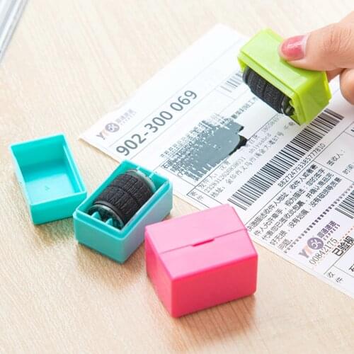 Rolling garbled confidential seal Fashion style ink scrapbooking Roller Stamp Guard Your ID SelfInking Stamp Messy Code Security