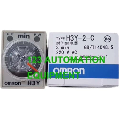 Authentic new H3Y-2-C AC220V OMRON Time Relay 1/5/10/30/60sec 3min 220VAC