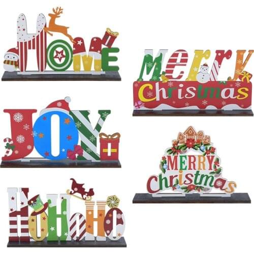 Christmas Decorations Snow Xmas Wooden Ornaments Navidad Tree Deer Trojan Natural Wooden DIY Crafts New Year 2022 Hanging Gifts