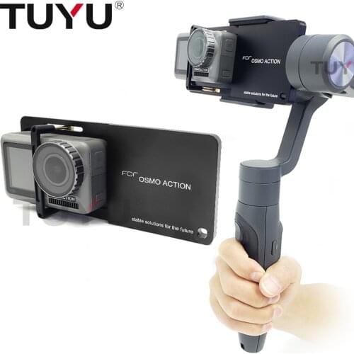 TUYU Handheld Gimbal Adapter Switch Mount Plate for DJI OSMO Action Gopro Camera for DJI Osmo Feiyu Zhiyun Smooth Q Gimbal