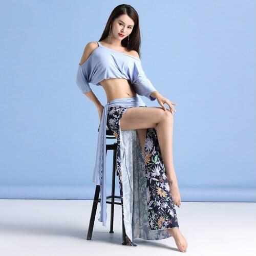 Sexy Top Print Skirt Woman Belly Dance Clothing For Daily Wear Or Beach Party