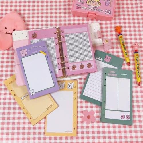 Sharkbang 50 Sheets Kawaii A5 A6 Loose Leaf Notebook Refill Spiral Binder Index Inside Page Monthly Weekly To Do List Stationery