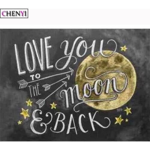 CHENYI Blackboard Text Diamond Painting 5D Embroidery Kit Diamond Mosaic Cross Stitch Needlework Paint By Number Wall Art Decor