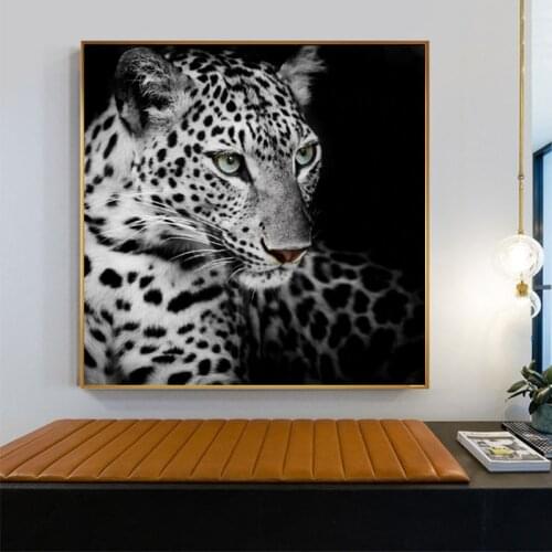 Modern Animal Art Leopard Canvas Painting Wall Art Prints Posters Cuadros Wall Pictures for Living Room Home Wall Modern Decor