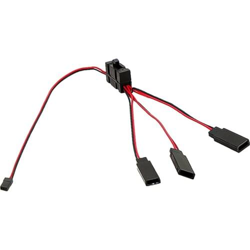 RC Servo Extension 1 to 3 Y Wire Cable LED Light Control Power Switch for JR Futaba RC Model