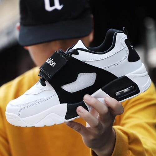 Height Increasing Lady Sports Shoes Air Cushion Shoes Woman Sport Damping Sneakers Women PU Leather Running Shoes Platform B-291