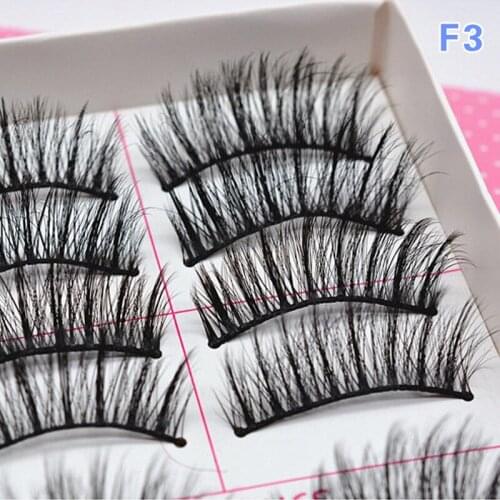 10 Pairs Faux Mink Hair False Eyelashes Natural Long Eye Lashes Handmade Soft Eye Lash Makeup Extension Tools