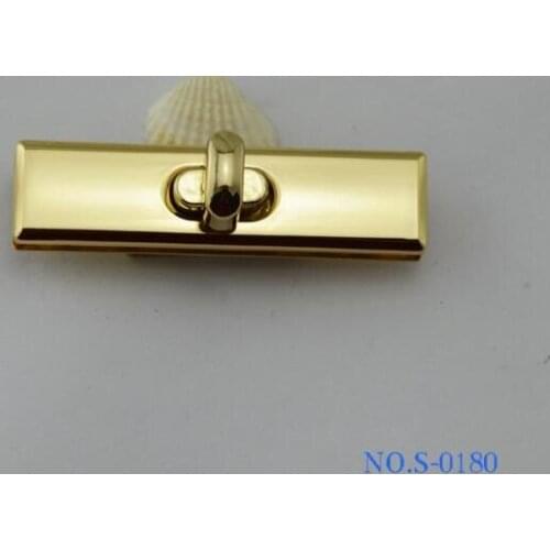 100 pcs/lot) luggage handbag hardware accessories high-grade leather bag rectangular glossy twist lock