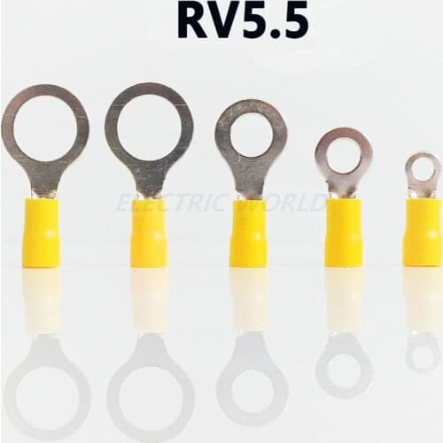 100pcs Wire connector Ring insulated terminal Insulation Terminal RV3.5-3 RV3.5-4 RV3.5-5 Wire Cable Connector wire terminal