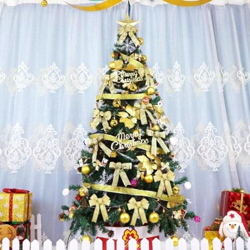 2.1m Christmas Tree Set Large Deluxe Encryption Green Suit Christmas Decoration Hotel Mall Layout Christmas Tree Ornaments Gifts