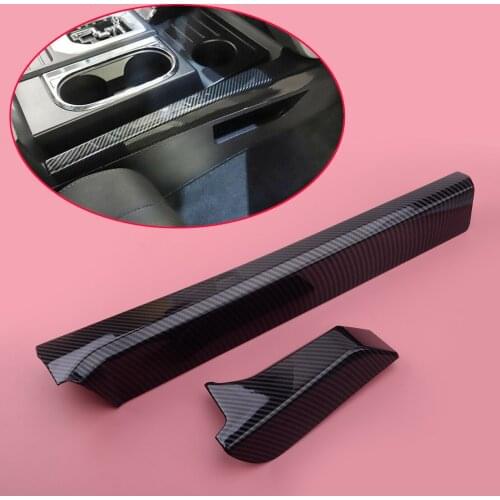 2Pcs Gear Shift Panel Side Cover Trim Decor Car ABS Carbon Fiber Style Fit for Toyota Tundra 2014 2015 2016 2017 2018 2019
