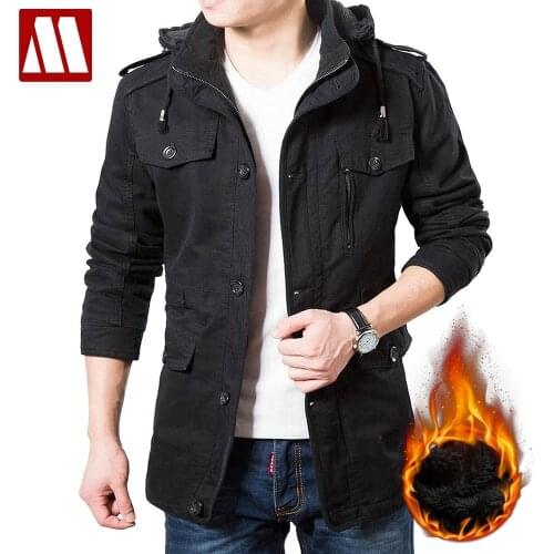 2021 Plus Size Winter Coat Men Hooded Jackets New Brand Wool Liner Warm Thick Parka Coats Military Vintage Style Mens Clothing