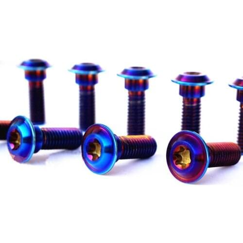 4pcs M8x24mm Ti/Golden/Burn Blue GR5 Titanium Torx Bolts For Motorcycle Disc Brake