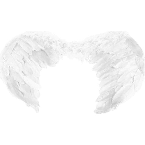 45x35cm Fairy Angel Wings White Feather for Baby Girls Fancy Dress Costume Halloween Party Event Supplies Fashion Dresses New