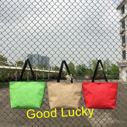 50pcs/lot wholesale reusable shopping burlap jute grocery tote bag eco friendly tote bags reusable jute shopping bag