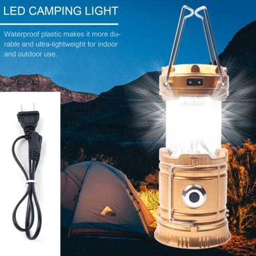 6 in 1 Multi-function Portable Outdoor LED Camping Lantern With Fan Energy Saving Light Solar Rechargeable Flashlight Dropshiper