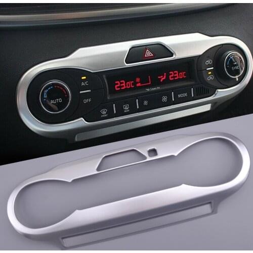 Car Silver ABS Console AC Switch Control Frame Trim Panel Moulding Fit for Kia Sorento 2016 2017 2018 2019 2020