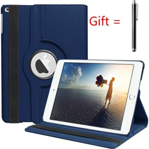 360 Degree Rotating PU Leather Flip Cover Case For New iPad 9.7 2017 2018 5th 6th Stand Cases Smart Case A1822 A1823 A1893 A1954