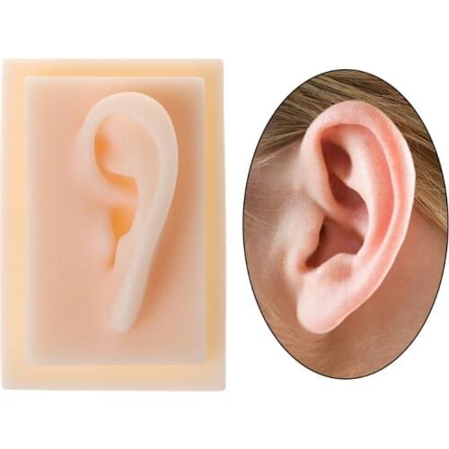 Human Soft Silicone Left Ear Model Life Size Acupuncture Study Practice Tool Teaching Resources For Medical Science