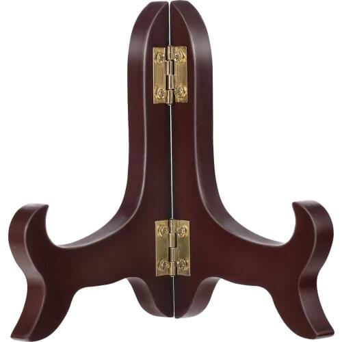 1pc Wooden Display Stand Plate Holder Easels Picture Frame Folding Display Stand Book Holder For Plates Photos Tea Tray