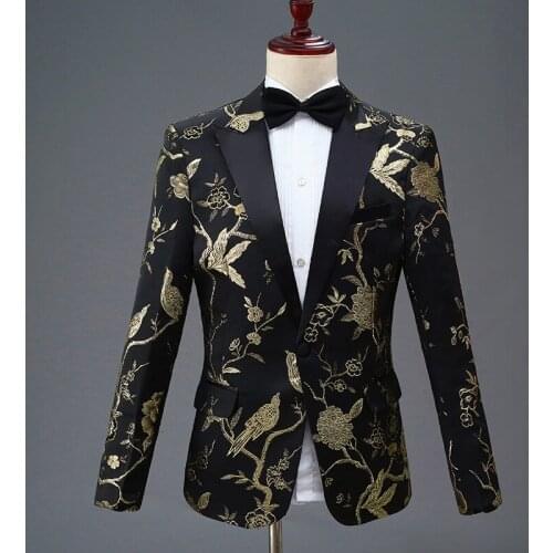 Designer Brand Men Suits Set Fashion Embroidery Single Button Blazer Straight Pants Suit Sets Male Casual Slim Fit Suits S-4XL
