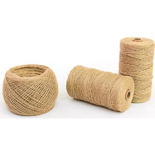 Burlap Rope Natural Hessian Jute Twine Burlap String Hemp Rope for Wedding Gift Wrapping Cords Thread DIY Craft Home Woven Decor