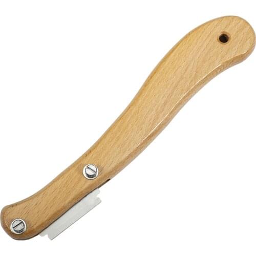 French Toast Cutter knife bread trimming knife Handle Wood Bakery Tool Cheesecake Pizza Cake Dispensers Bread Arc Curved Knife