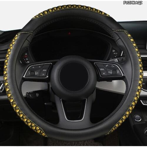FUZHKAQI Leather Car Steering Wheel Cover For Nissans Qashqai Xtrail t32 Juke Note Tiida Almera Rogue Almera