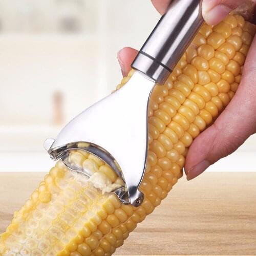 Stainless Steel Corn Stripper Corn Kernels Cob Peeler Threshing Kerneler Blade Metal Kitchen Corn Cutter Slicer Tools